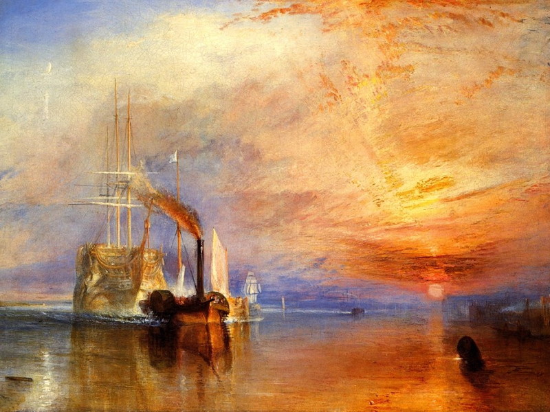 The Fighting Temeraire tugged to her last berth to be broken up, 1838, Joseph Mallord William Turner, The National Gallery, London.